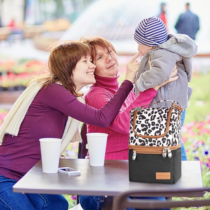 Momcozy Insulated Baby Bottle Bag, Multi-Function Breastmilk Cooler Bag, Fit as Wine Carrier or for Milk Bottles Like Dr. Brown, Comotomo, Philips, Nuk, Lansinoh, etc.