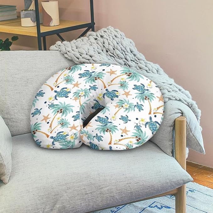 Tropical Turtle Palm Breastfeeding Pillow Slipcover for Baby U-Shaped Breastfeeding Slipcover Infant Newborn Nursery Bottle Pillowcase Baby Essentials