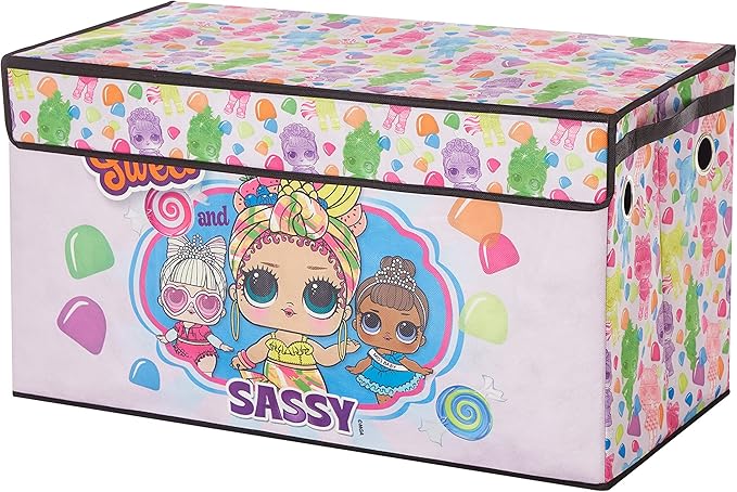 LOL Surprise Collapsible Children?™s Storage Trunk - Durable with Soft Lid, 28.5"x14.5"x16", Fun and Spacious Organizer for Kids