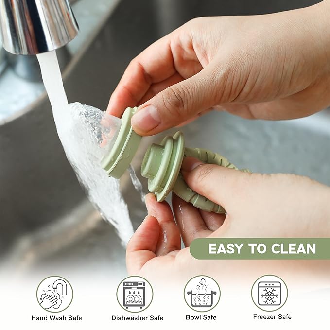 Baby Fruit Feeder Set ??BPA-Free Silicone Fresh Food Feeder with 3 Replacement Teats, Teething Feeder for Fruits & Purees, Safe Self-Feeding for Babies 4+ Months