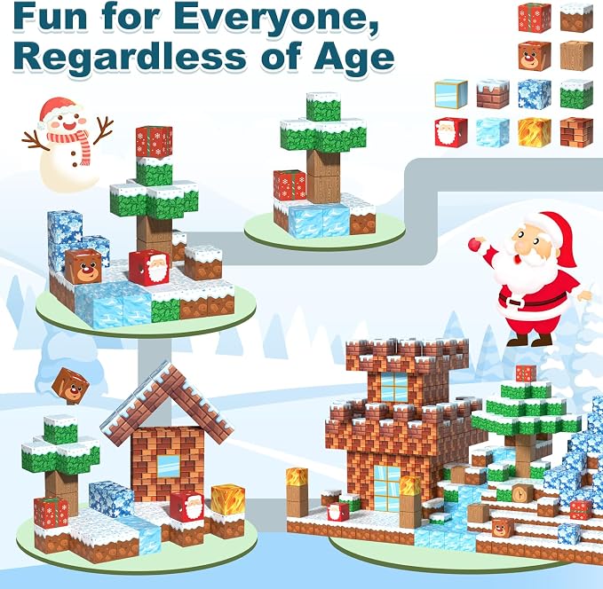 Magnetic Blocks Kids Toys for Boys and Girls 3-5 5-7 Year Old, STEM Magnet Building Cubes for Toddler, Sensory Montessori Educational Toy for Children Development and Creativity