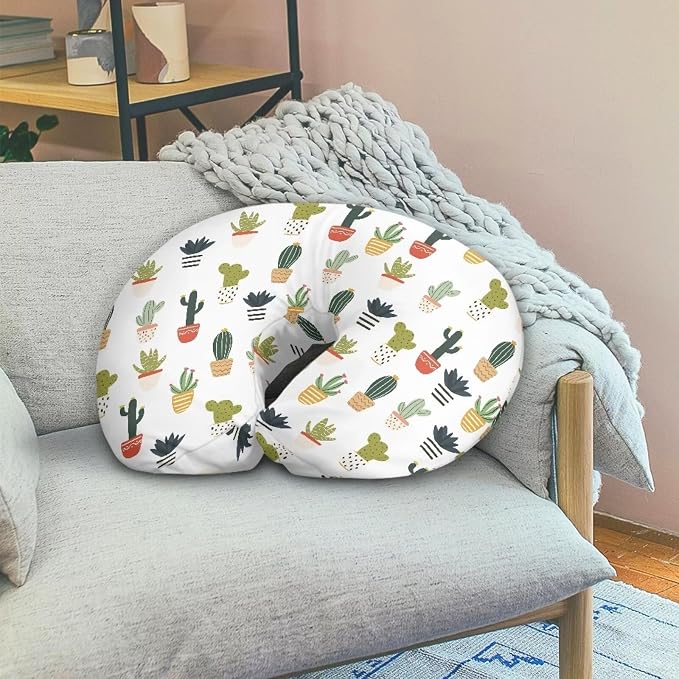 Lovely Cactus Girls Boys Nursing Pillow Cover for U-Shaped Feeding Pillow Breastfeeding Super Comfy and Soft for Baby, Baby Mom Essentials, 2 Packs