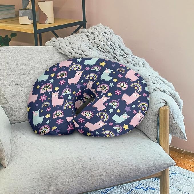 Rainbow Alpaca Nursing Pillow Cover, Ultra Soft Comfortable Breastfeeding Pillow Slipcover Fits for Nursing Pillow for Baby Boys and Girls