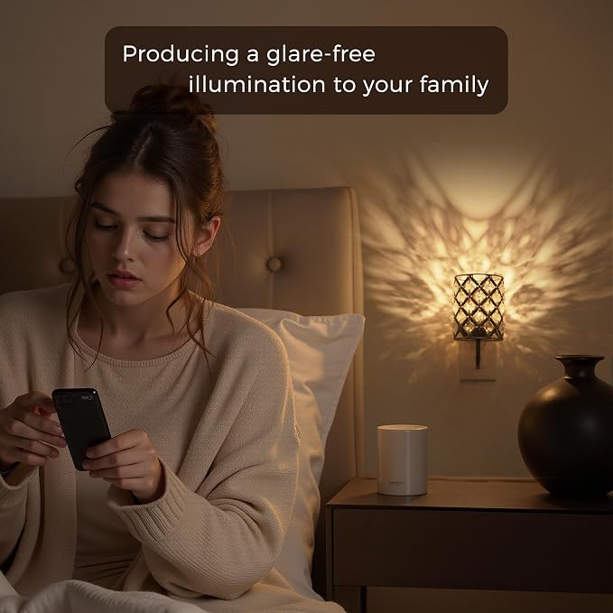 L LOHAS LED Night Light,Plug in Night Light with Dusk to Dawn Sensor,Adjustable Brightness, RGB Color Changing nightlight for Bathroom Hallway Kitchen