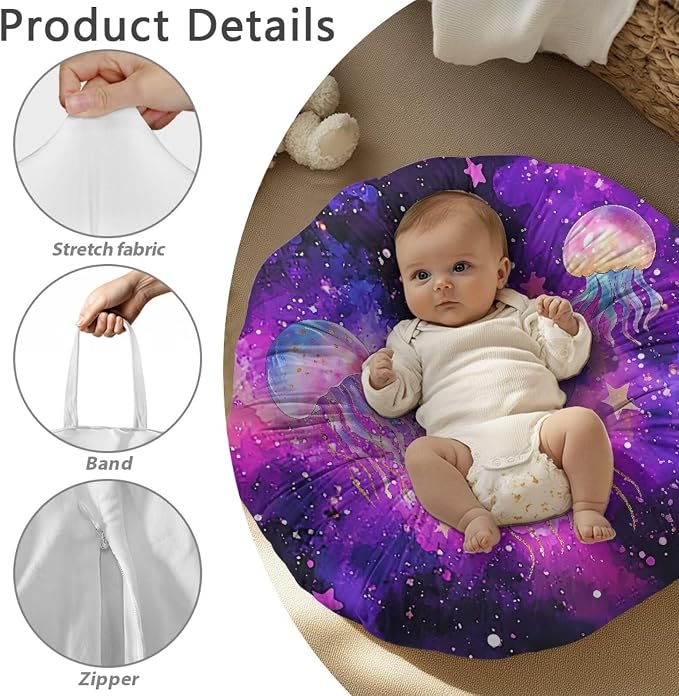 Jellyfish Nursing Pillow Cover Breastfeeding Nursing Pillow Slipcovers Super Soft for Breastfeeding Moms Support for Breastfeeding Bottle Feeding and Bonding