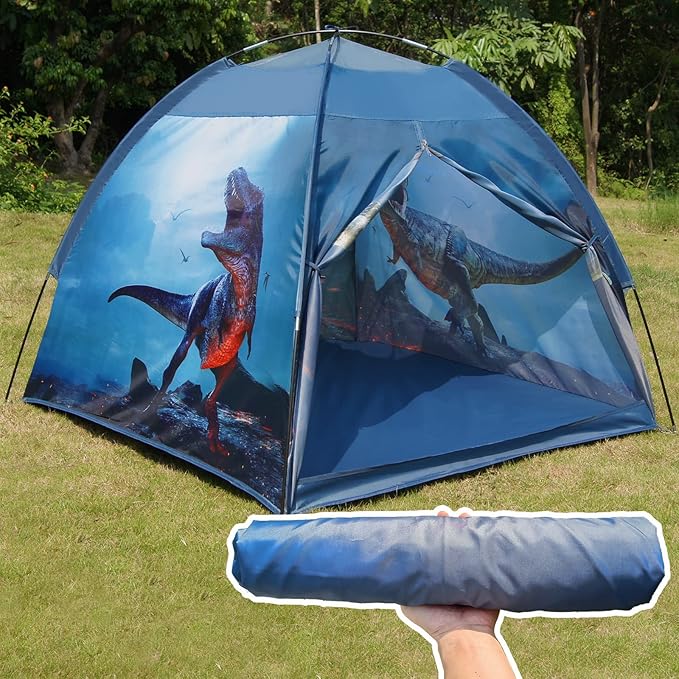 Dinosaur Tent for Kids with Real Dinosaur Theme Kids Play Tent Indoor and Outdoor Tent for Kids Dinosaur Toys for Boys & Girls to Have Fun