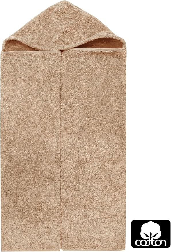 ORIGINAL KIDS Hooded Bath Towel Wrap - Ultra Soft 100% Cotton Terry Large Oversized Hooded Kids Towel - Toddler Big Kid Shower Pool Beach Towel - Absorbent Quick Dry Easy Care Gift - 30 x 54 - Linen