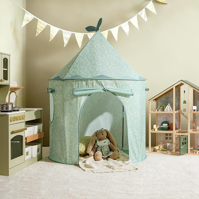 Tiny Land Kids Play Tent ??Cute GreenTent for Kids Indoor, Portable Toddler Tent for Girls & Boys, Fun Playhouse Toy for Imaginative Play, Perfect Toys Gifts for 2 Year Old Girl & Boy