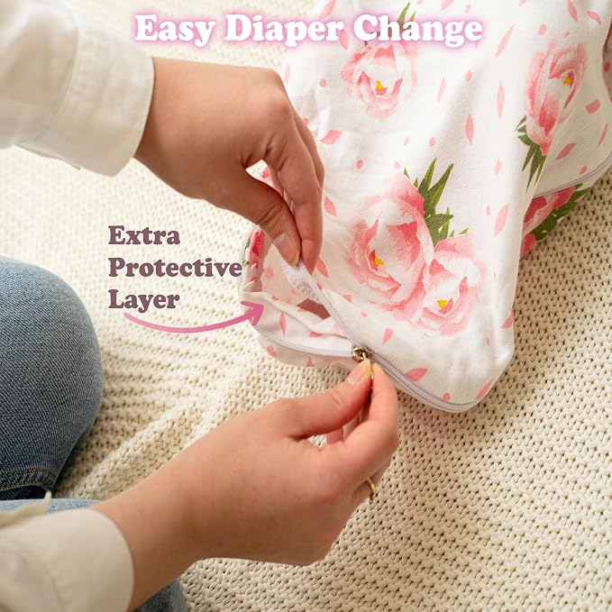 Organic Zipper Swaddle Sleep Sacks – 3-Pack Swaddles for Newborns 0-3 Months, Adjustable & Breathable Infant Sleep Sack, Easy Diaper Change Swaddling Blanket for Baby Girls & Boys