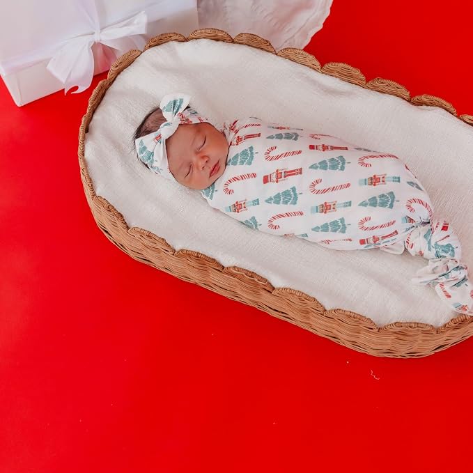 Copper Pearl Swaddle Blankets for Newborns | Soft Stretchy Receiving Blankets for Boys and Girls | Large 46 x 46 Inch Baby Blankets | Lightweight and Breathable Swaddles | Nicholas