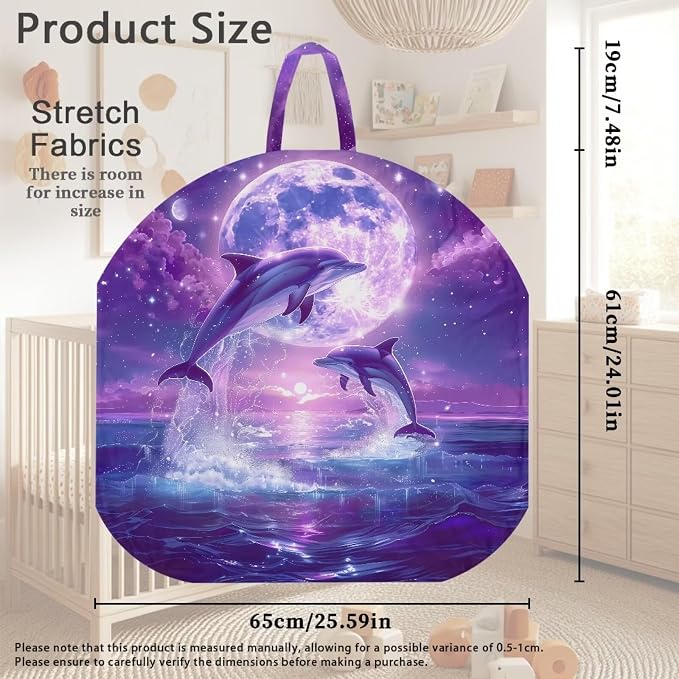 Purple Dolphin Nursing Pillow Cover for Breastfeeding Pillows Breastfeeding Pillow Slipcovers for Baby Boys & Girls Ultra Soft Infant Nursing Pillowcase for Newborn