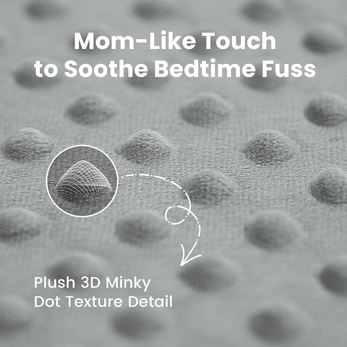 Baby Floor Play Mat for Playpen, Extra Thick 65x50 Inches Padded Mat with Ultra Soft 3D Minky Dot & Removable Washable Cover, Non-Slip & Safe for Crawling,Tummy Time,Infant/Toddler (Grey)