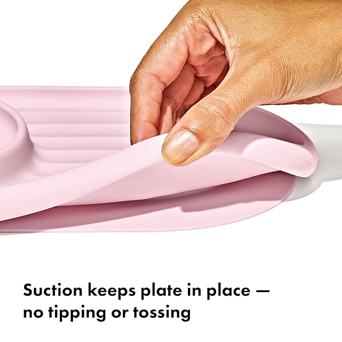 OXO Tot Textured Suction Plate ??Blossom, Baby Feeding Essentials