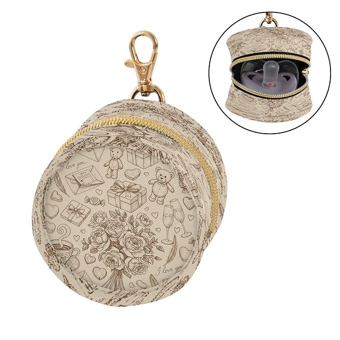 Valentine's Day Portable Baby Pacifier Holder Case with Clip for Stroller Diaper Bag Travel A23010403