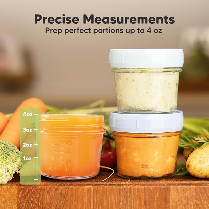 KeaBabies 3-Pack Silicone Baby Spoons and 12-Pack Baby Food Containers - Toddler First Food Training Spoon - 4 oz Leak-Proof, Microwavable Feeding Container