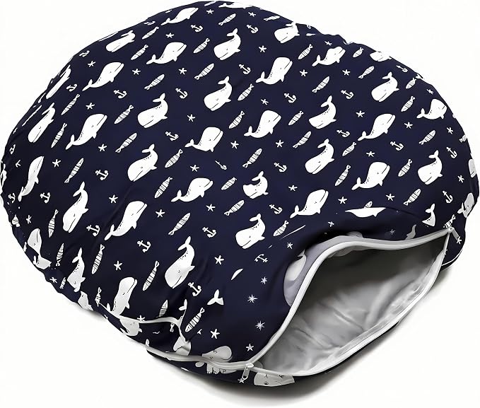 Ultra Soft Nursing Pillow Cover, Removable Breathable Cotton Slipcover for Breastfeeding & Maternity Support, Multifunctional Feeding Cushion Cover for Mom and Baby (GG)
