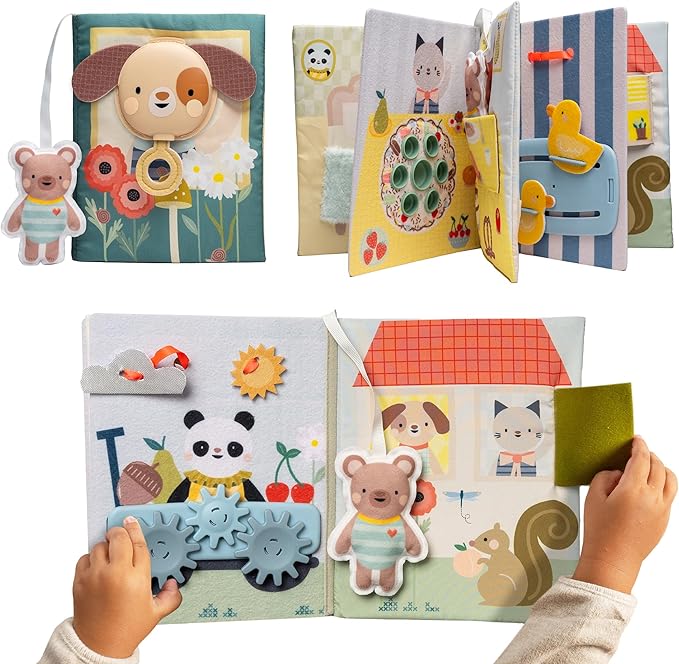 Taf Toys Home Busy Book for Toddlers 1-3 Interactive Educational Learning Quiet Book, Montessori toys for Boy Girl Birthday Gift, Ideal Toddler Busy Book for 1 Year Old Busy Board Quiet Activity Books