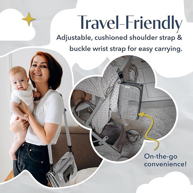 Usakinon® Portable Diaper Changing Pad for Baby ??CPC Certified Travel Diaper Clutch & Waterproof Changing Station, Lightweight & Foldable, Touchscreen-Friendly
