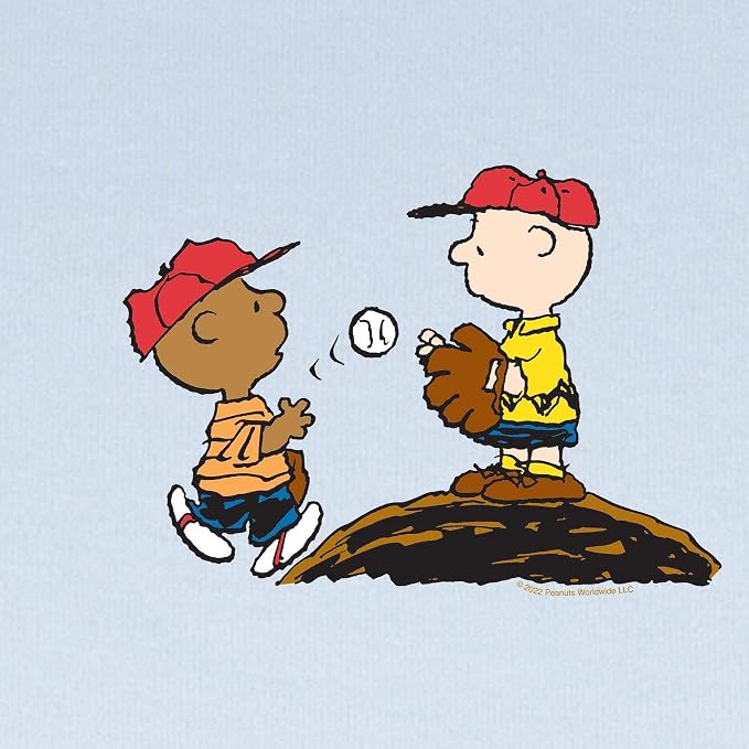 CafePress Peanuts Franklin & Chuck On The Mound Baby Blanket, Super Soft Newborn Swaddle