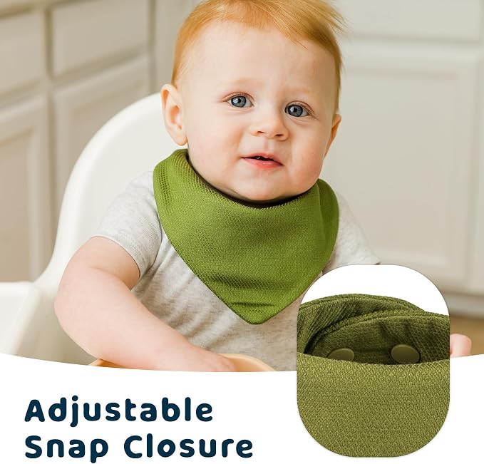 Tiny Twinkle Bandana Scarf Bibs - Water Resistant and Absorbent Drool and Teething Baby Bibs