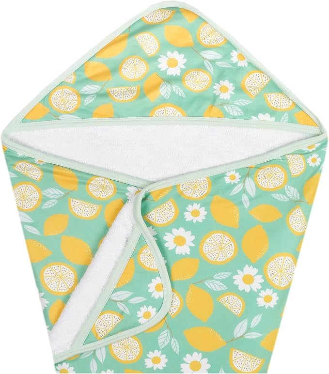 Copper Pearl Hooded Bath Towels Premium Knit/Terry Cloth Baby Towels with Hood, Pockets, and Cool Designs - Great to Gift and Make Bath Time Fun - Baby Bath Towel, Lemon