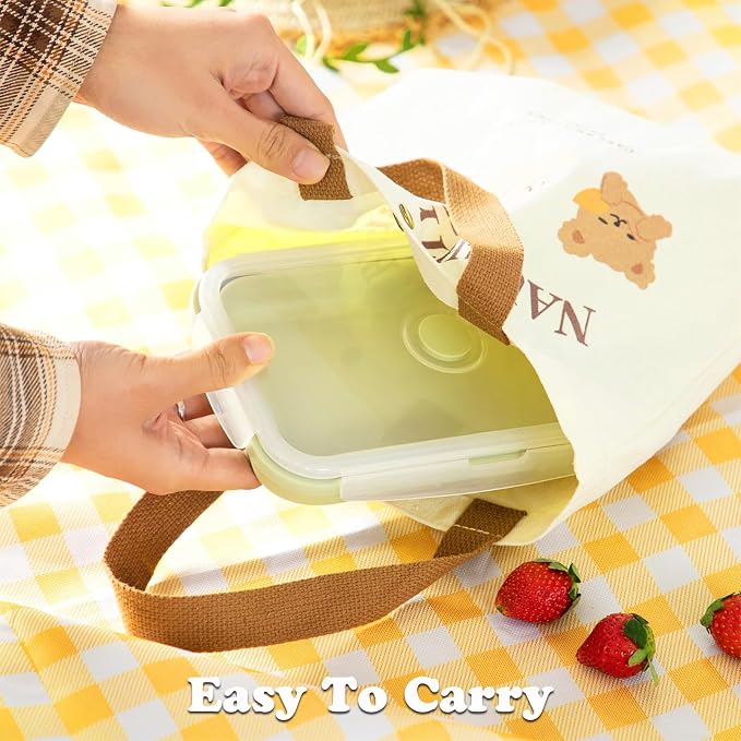 Collapsible Silicone Food Containers with Lids, 2 Pack 1200ml | Space saving foldable bowls for camping, microwave, freezer & dishwasher safe, BPA free