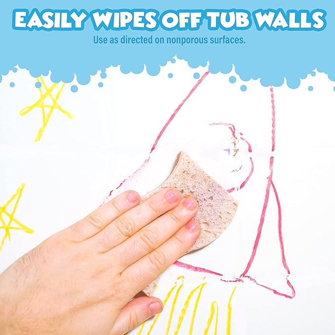 Tub Works® Sweet Scents Smooth??Bath Crayons Bath Toy, 12 Pack | Nontoxic, Washable Bath Crayons for Toddlers & Kids | Unique Formula Draws Smoothly & Vividly on Wet & Dry Tub Walls | Scented Crayons