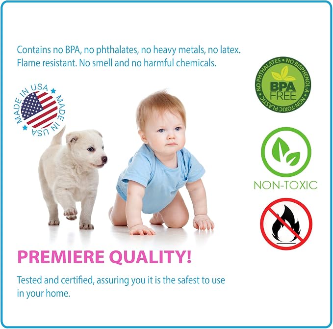 KidKusion 4- Piece Safety Corner Cushion; 4 Pack Off White; Child Proofing Corner Guard; Made in USA; Child Safety, Home Furniture Safety Bumper, Baby Proof Table Protector