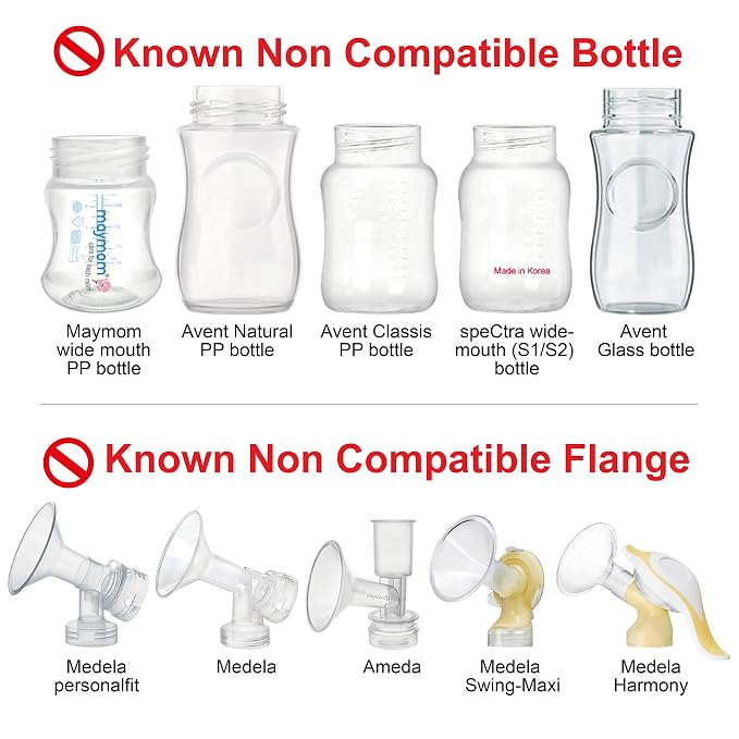 Maymom 3rd Gen Thread Changer or Converter; Allow Spectra S1 S2 Pump Wide Mouth Flange Compatible, No Leak, No Fallen Bottle