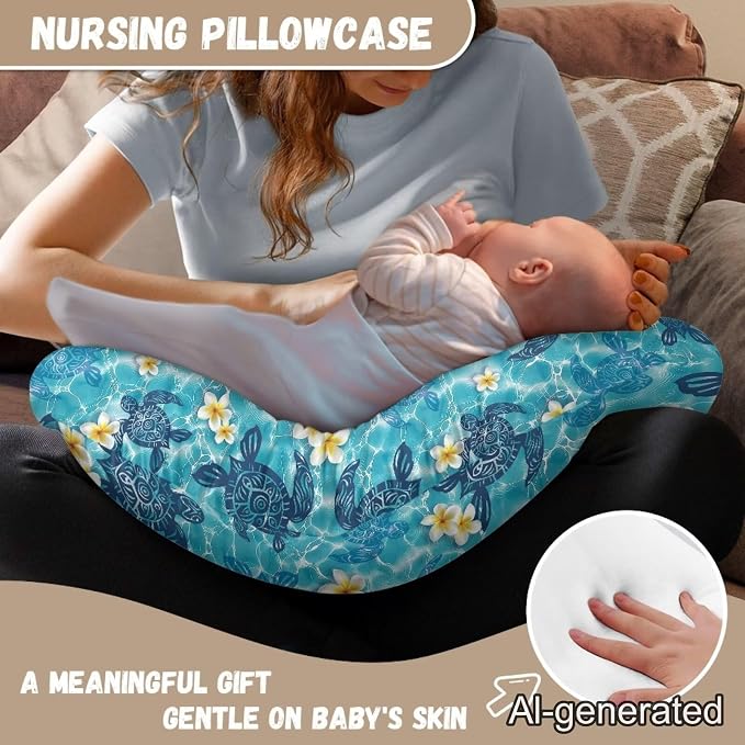 Tribal Turtle Nursing Pillowcase Nursing Pillow Cover Cuddle Pillow Slipcover U-Shaped Detachable Nursing Pillow Protective Baby Feeding Baby Essentials
