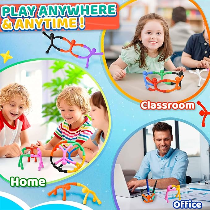 Magnetic Travel Toys for Toddlers Kids, Fidget Toys Airplane Car Travel Activities Essential,Road Trip ‌Sensory Toy Magnet People Men,Gifts Toys for 3 4 5 6 7 8 Year Old Easter Basket Stuffers -5PCS