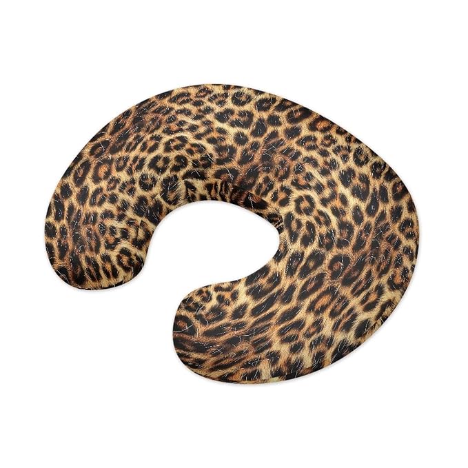Leopard Print Baby Breastfeeding Pillow Cover Nursing Cover for Newborn Girls Boys Super Soft and Comfortable for Home, 1 Pack