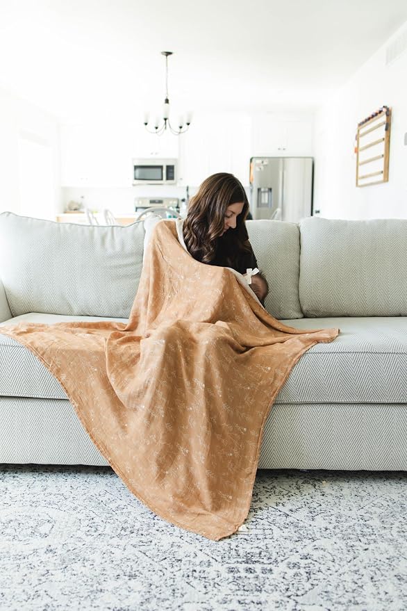LEYL&ARI Muslin Swaddle Blanket | Receiving Wrap for Baby Boy Girl | Gender Neutral Newborn Essentials (Wildflowers)