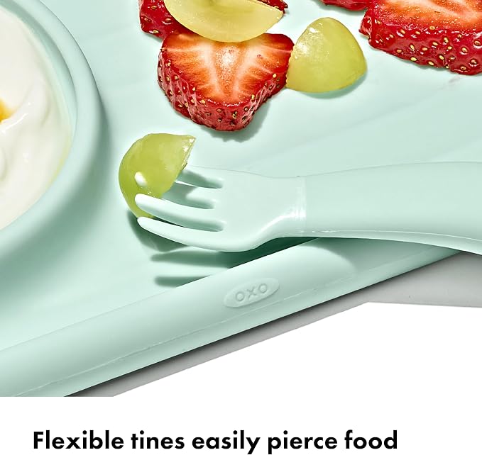 OXO Tot Mini Fork & Spoon Set – Opal, Baby Essentials