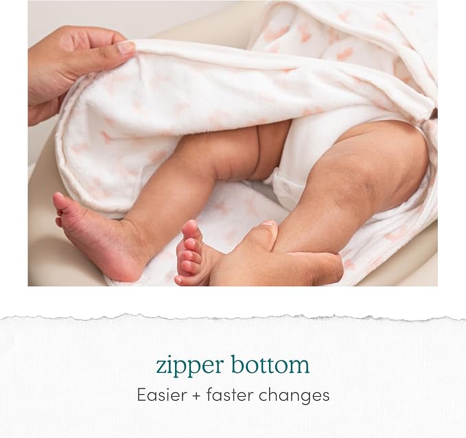 aden + anais Essentials Easy Swaddle Wrap Quick Change with Bottom Zipper, Snug Cotton Knit Baby Wrap Swaddle Blanket for Newborns, TOG 1.0, 3-Pack, Dino-Rama, 0-3 Months, Small/Medium