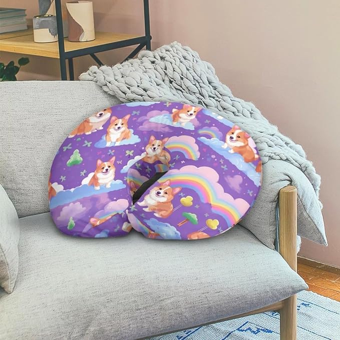 Corgi Nursing Pillow Cover Breast Feeding Pillows for Babies Boys & Girls Soft Breathable Nursing Pillow Case U Shaped Nursing Pillow Slipcovers for Breastfeeding Mom Easy to Clean