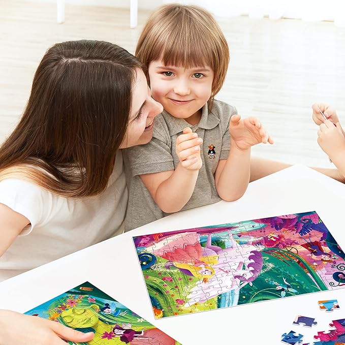 TOI Leveled Puzzles for Kids Aged 3.5 and Up, Toddler Puzzle Preschool Learning Jigsaw Puzzles, Large Pieces Educational Game for Boys Girls, Cognitive Story Step 4