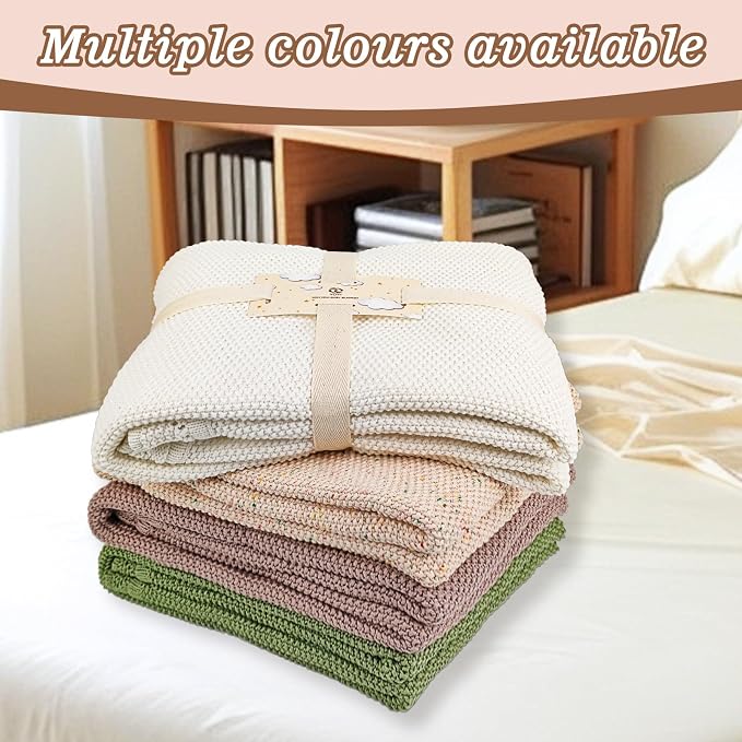 YOYI YOYI Cotton Baby Blanket Toddler Blankets Soft Warm Breathable Nursery Swaddling Blankets for Girls and Boys Receiving Blanket for Crib, Stroller, car 31x40 inches(Oatmeal Fleck)