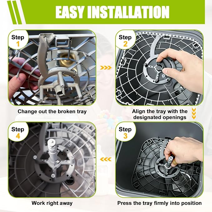Bottom Tray Replacement Compatible with Momcozy KleanPal Pro Bottle Washer, Replacement Base Rack for Grownsy EaseClean, Papablic & MOMFANN EasePure Bottle Washer Pro, PP, BPA Free