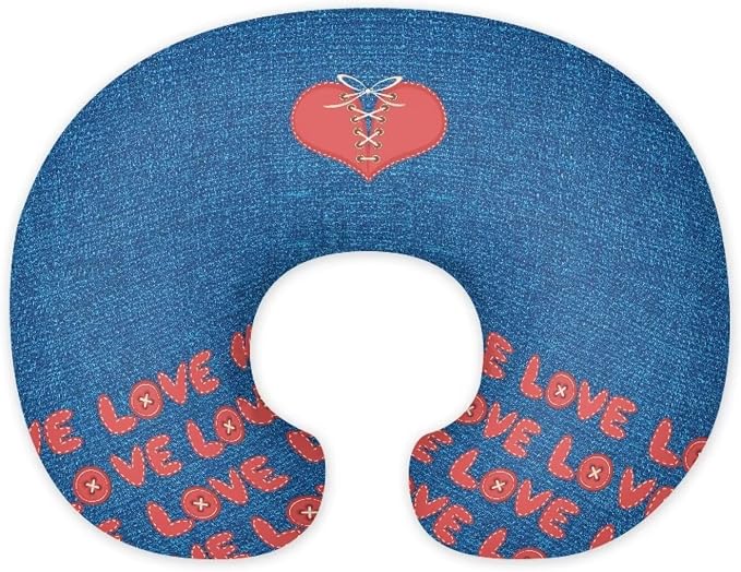 Heart Feeding Pillow Cover Washable & Breathable Nursing Pillow Slipcovers Breastfeeding Newborn Feeding Cushion Cover Practical Gift, Best Choice for Mom Cover Only