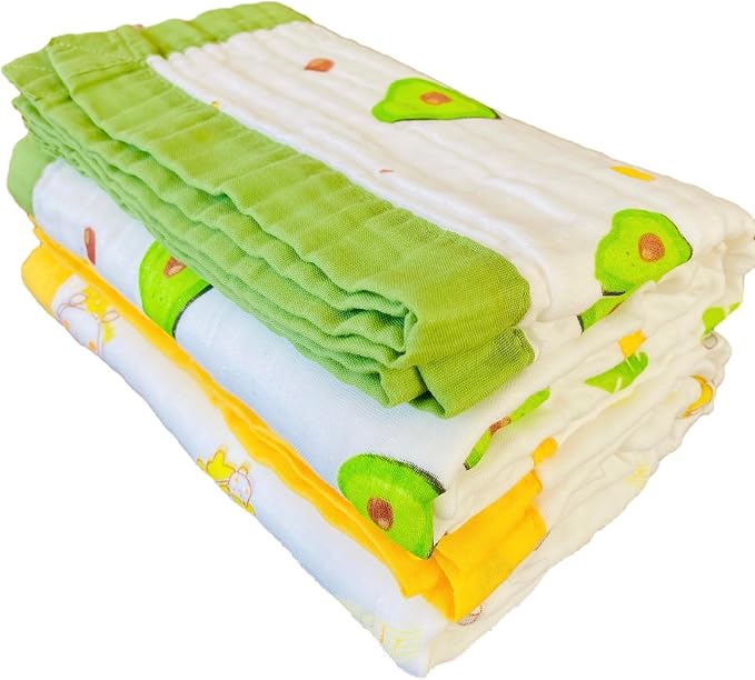 2-Pack Muslin Swaddle Blanket – 100% Organic Cotton Baby Blanket, 6-Layer Soft & Breathable, 43 × 43 in