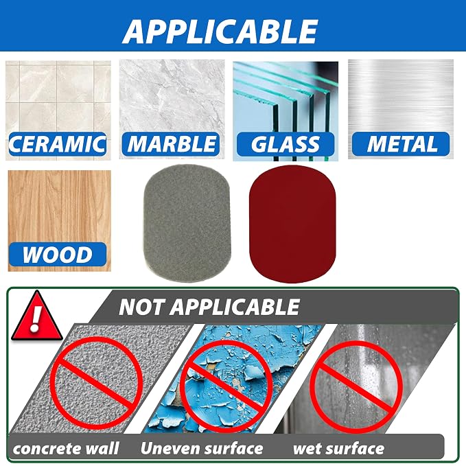 20 Pcs Replacement Adhesive Double-Sided Tapes for Safety Locks | Universal Fit Cabinet Locks Drawer,Strong Adhesive Remove Without Leaving Trace, Double-Sided Adhesive for Cabinet Locks ﻿