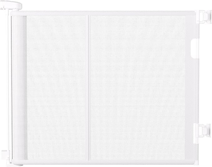 200 inches Extra Wide Retractable Baby Gate, 41.5 inches Tall Mesh Safety Gate for Oversized Openings, Living Rooms, Patios, Child & Pet Barrier for Indoor Outdoor Use, White