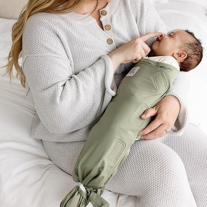 The Ollie Swaddle – Adjustable Baby Swaddle for Newborns | Pediatrician-Approved for Safe Sleep | Easy Closure | Arms-Out | Lightweight, Machine-Washable | Easy Diaper Access