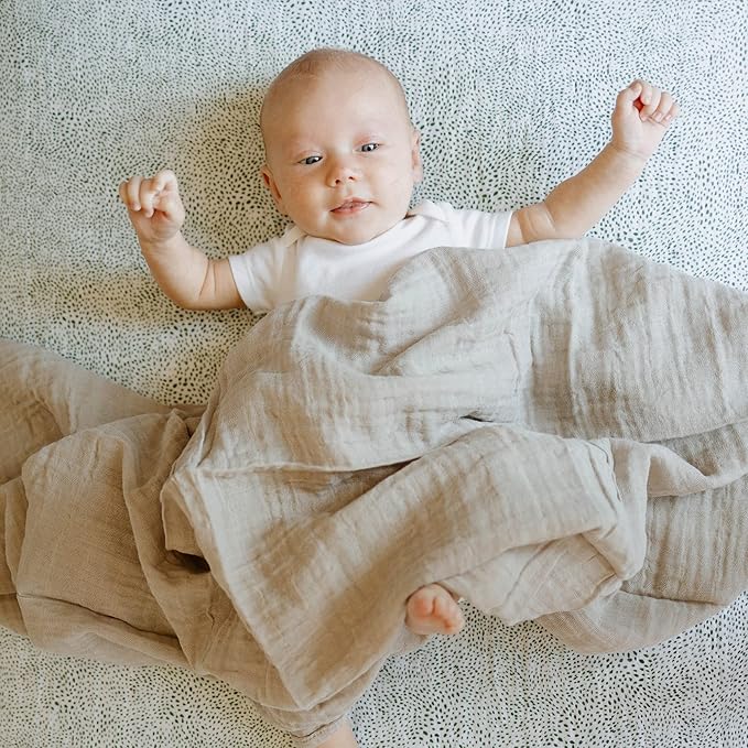 Little Unicorn Premium Cotton Swaddle Baby Blanket | Breathable Fabric | for swaddling, Play, Nursing & More (Porpoise)