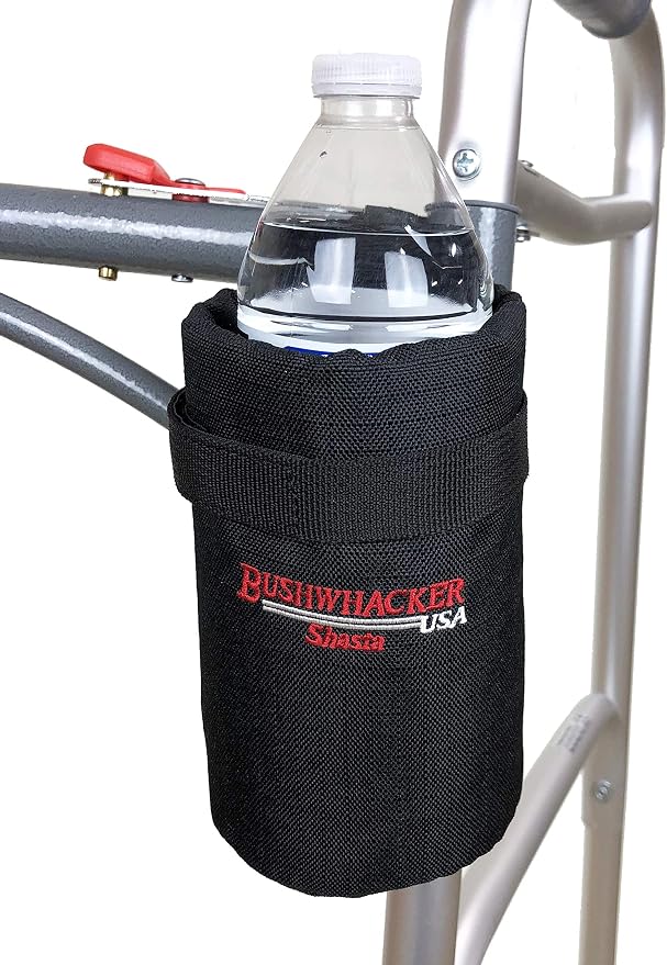 Insulated Drink Holder with Straps and Belt Loop for Walker, Wheelchair, Scooter, Stroller, Rollator, Bike, Crutch – Fits Cans, Bottles, and Cups