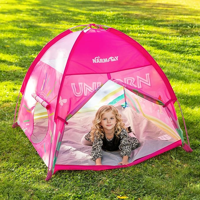NARMAY® Play Tent Unicorn Dome Tent for Kids Indoor/Outdoor Fun - 48 x 48 x 40 inch