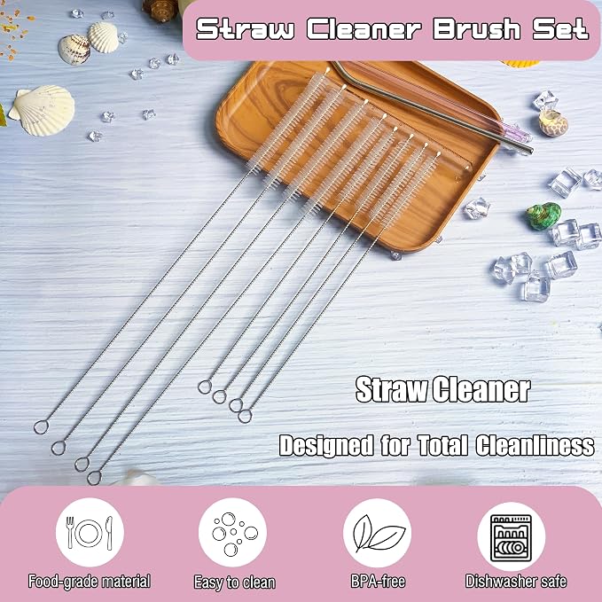 Straw Cleaner Brush Set Multi Sizes:10-inch & 14-inch,Straw Brush for Baby Bottles,Stanley Straw Cleaner Brush Extra Long for 40/30/20 oz Stanley Cups,Straw Cleaning Brush for Various Straws.