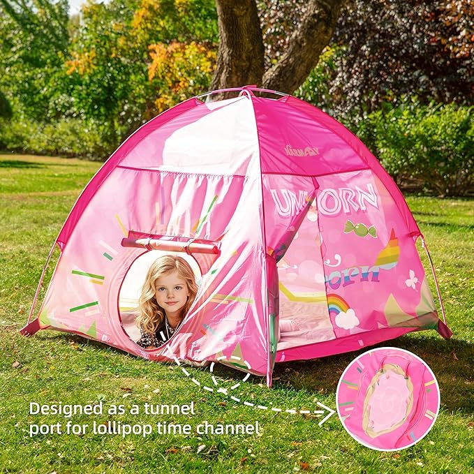 NARMAY® Play Tent Unicorn Dome Tent for Kids Indoor/Outdoor Fun - 48 x 48 x 40 inch