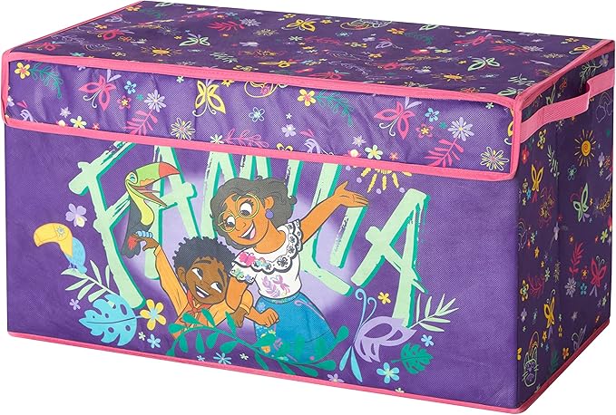 Idea Nuova Disney Encanto Collapsible Children?™s Toy Storage Trunk, Durable with Lid